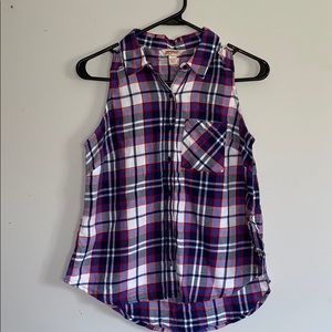 Sleeveless flannel